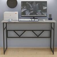 Стол письменный Райан Ferrum-decor 750x1400x700 Черный металл ДСП Бетон 32 мм (FRD-106504)