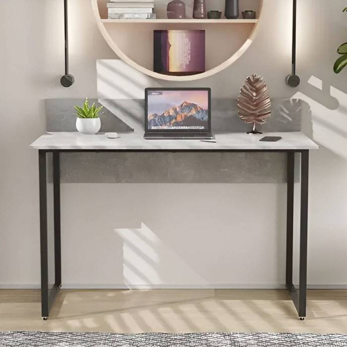 Стіл письмовий Скай Ferrum-decor 75x140x70 Чорний метал ДСП Бетон 32 мм (FRD-106684)