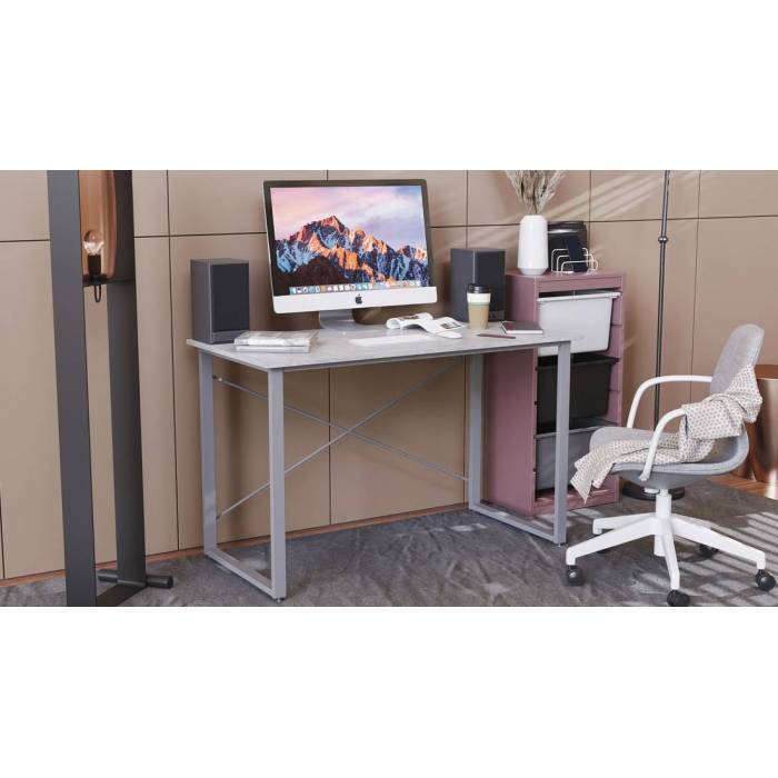 Стіл письмовий Дейв Ferrum-decor 750x1000x700 Сірий метал ДСП Бетон 16 мм (FRD-106454)