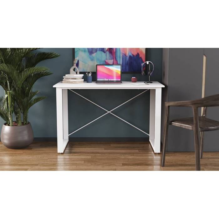 Письмовий стіл Ferrum-decor Драйв 750x1000x700 Білий метал ДСП Білий 16 мм (FRD-103164)
