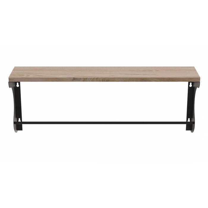 Полка настенная Ferrum-decor Юзибы 270x500x150 металл Черный ДСП Артизан 16 мм (FRD-102654)