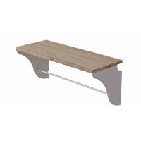 Полиця настінна Ferrum-decor Комфі 260x500x240 метал Білий ДСП Артізан 16 мм (FRD-102724)