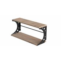 Полиця настінна Ferrum-decor Букін 330x600x240 метал Чорний ДСП Артізан 16 мм (FRD-102864)