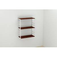 Книжная полка универсальная Ferrum-decor Стим 2 74x63x26 белый ДСП Венге 16мм (FRD-106174)