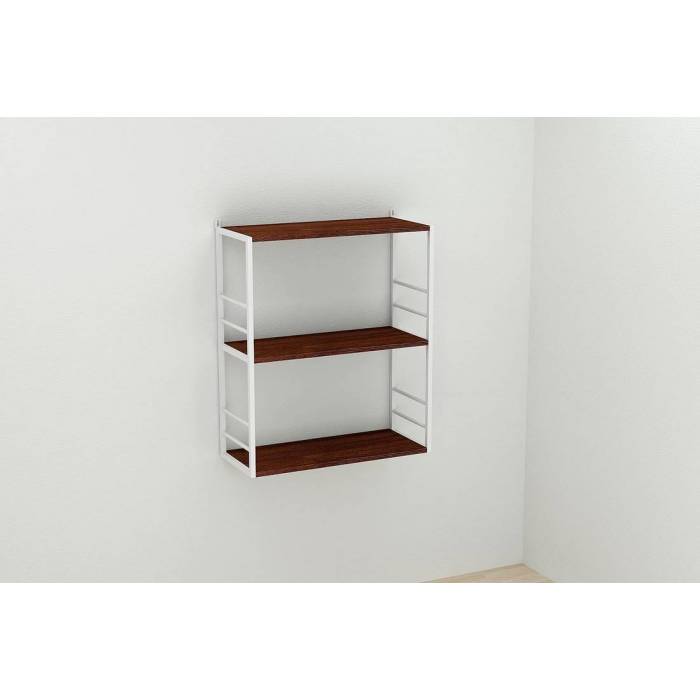 Книжная полка универсальная Ferrum-decor Стим 2 74x63x26 белый ДСП Венге 16мм (FRD-106174)