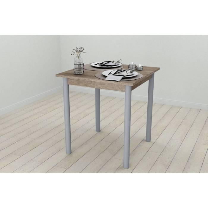 Стіл кухонний Ferrum-decor Агата 75x70x70 Сірий ДСП Сонома Трюфель 16мм (FRD-106244)