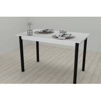 Стіл кухонний Ferrum-decor Маріо 75x120x60 Чорний ДСП Біле 16мм (FRD-106194)
