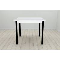 Стіл кухонний Ferrum-decor Агата 75x80x80 Чорний ДСП Біле 16мм (FRD-106254)