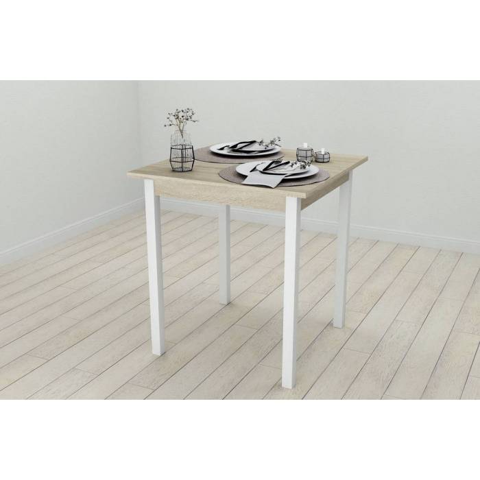 Стіл кухонний Ferrum-decor Дієго 75x70x70 Білий ДСП Сонома 16мм (FRD-106294)