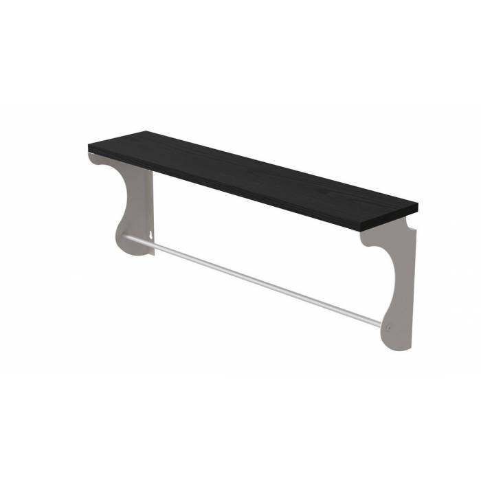Полка настенная Ferrum-decor Юзибы 270x700x150 металл Белый ДСП Венге 16 мм (FRD-102704)