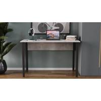 Письменный стол Курт Ferrum-decor 75x120x60 Черный металл ДСП Бетон 32 мм (FRD-106624)