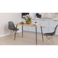 Кухонний стіл Марсель 30 Ferrum-decor 75x120x70 Чорний метал ДСП Дуб Артизан 32 мм (FRD-106694)