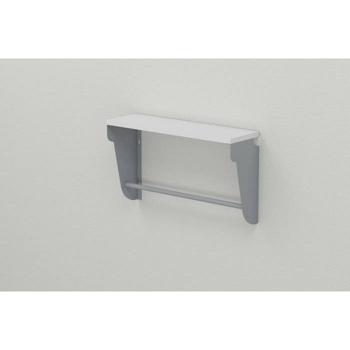 Полка настенная Ferrum-decor Мир 300x600x150 металл Серый ДСП Белый 16 мм (FRD-102814)