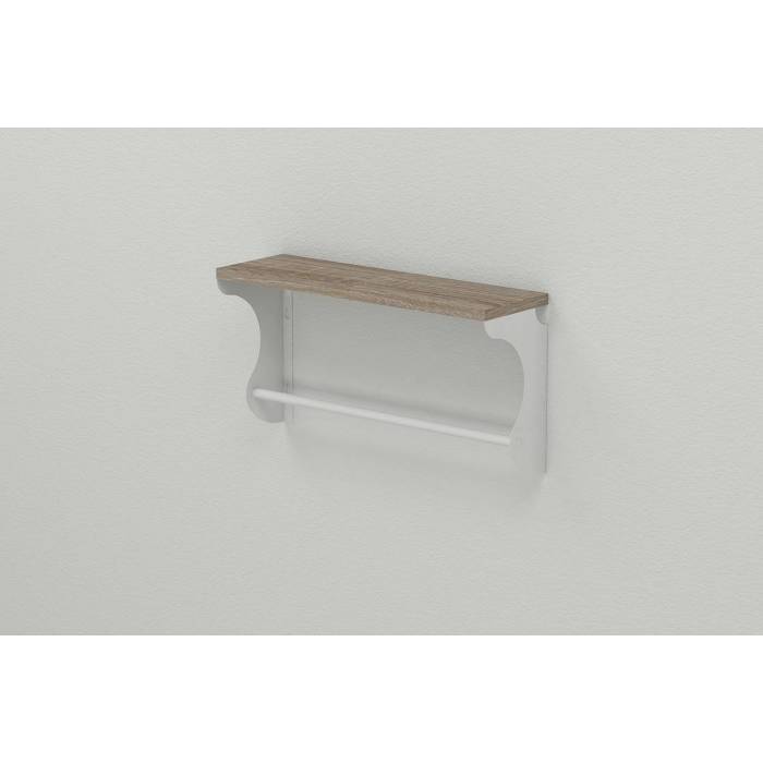 Полка настенная Ferrum-decor Юзибы 270x500x150 металл Белый ДСП Сонома Трюфель 16 мм (FRD-102664)