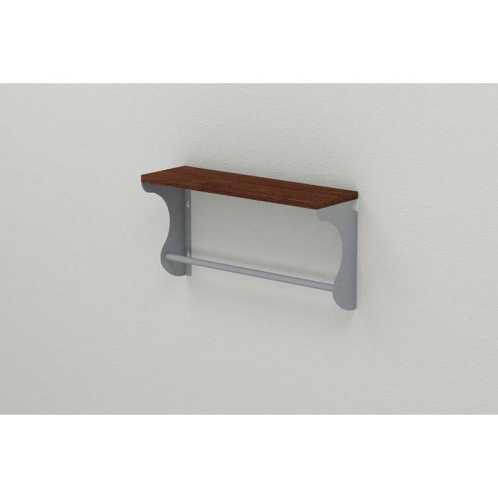 Полка настенная Ferrum-decor Юзибы 270x500x150 металл Серый ДСП Венге 16 мм (FRD-105444)