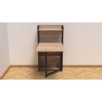 Стіл книга з етажеркою Практик 1 Ferrum-decor 1200x640x990 Чорний метал ДСП Дуб Сонома 16 мм (FRD-104614)