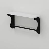 Полка настенная Ferrum-decor Юзибы 270x500x150 металл Черный ДСП Белый 16 мм (FRD-102653)