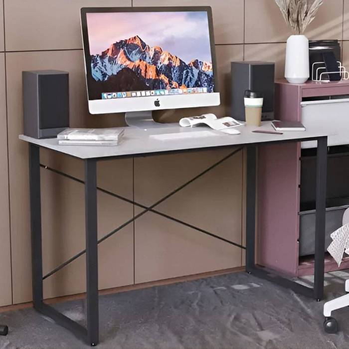 Стіл письмовий Дейв Ferrum-decor 750x1000x700 Чорний метал ДСП Бетон 32 мм (FRD-106455)