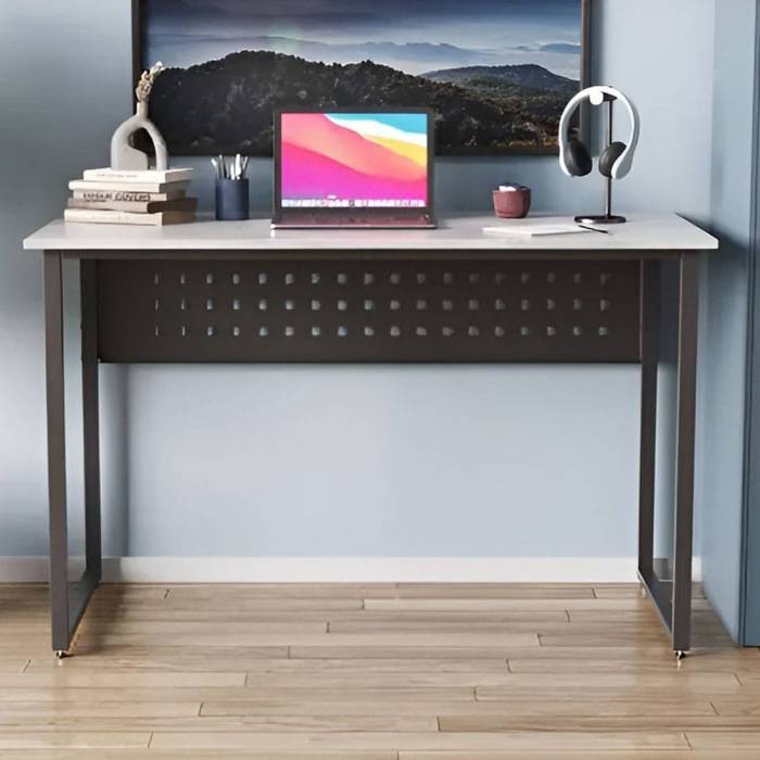Стіл письмовий Майк Ferrum-decor 75x100x70 Чорний метал ДСП Бетон 16 мм (FRD-106525)