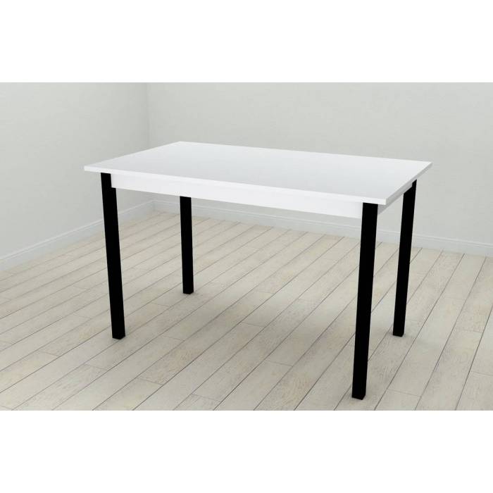 Стіл кухонний Ferrum-decor Маріо 75x120x70 Чорний ДСП Біле 16мм (FRD-106195)