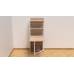 Стіл книга з етажеркою Практик 2 Ferrum-decor 1555x640x990 Білий метал ДСП Дуб Сонома 16 мм (FRD-104635)