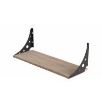 Полиця настінна Ferrum-decor Ханді 2 240x500x240 метал Чорний ДСП Артізан 16 мм (FRD-102555)