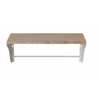 Полиця настінна Ferrum-decor Комфі 260x600x240 метал Білий ДСП Артізан 16 мм (FRD-102745)