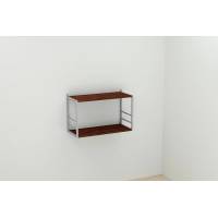 Книжная полка универсальная Ferrum-decor Стим 1 38x63x26 серый ДСП Венге 16мм (FRD-106175)