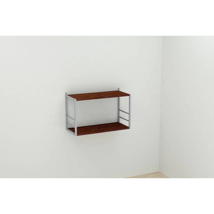 Книжная полка универсальная Ferrum-decor Стим 1 38x63x26 серый ДСП Венге 16мм (FRD-106175)