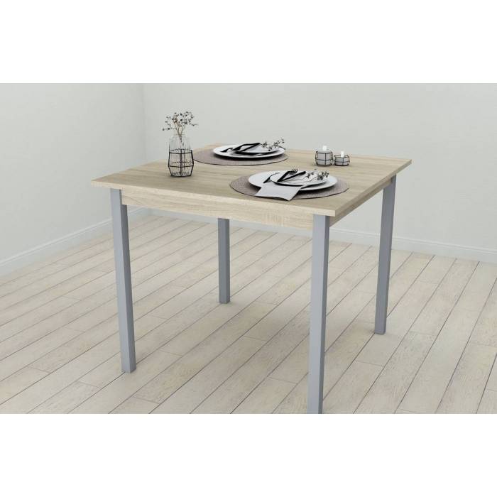 Стіл кухонний Ferrum-decor Дієго 75x90x90 Сірий ДСП Сонома 16мм (FRD-106315)