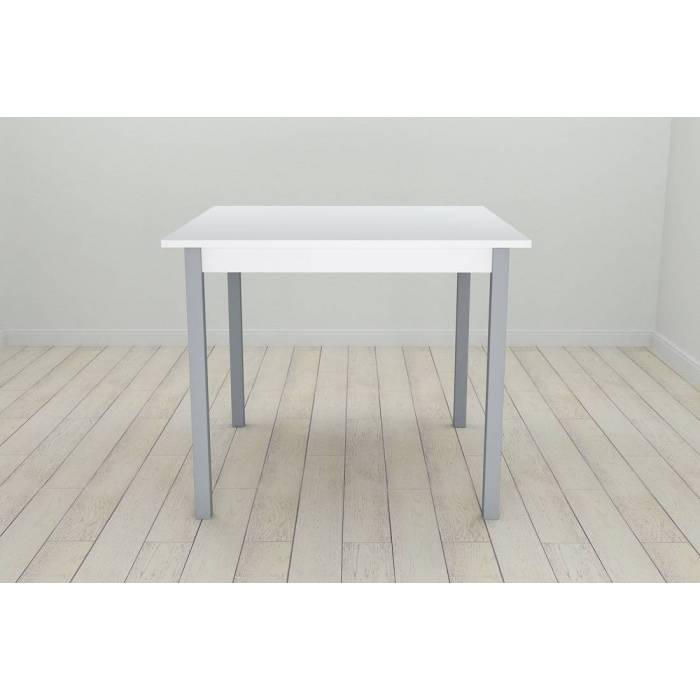 Стіл кухонний Ferrum-decor Дієго 75x80x80 Сірий ДСП Біле 16мм (FRD-106305)
