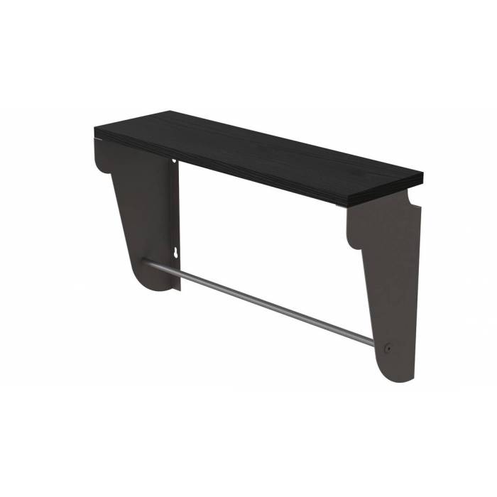 Полка настенная Ferrum-decor Мир 300x500x150 металл Серый ДСП Венге 16 мм (FRD-102795)