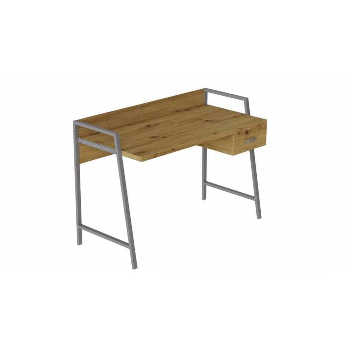 Письмовий стіл Ferrum-decor Комфорт 750x1200x600 Сірий метал ДСП Дуб Артізан 32 мм (FRD-103455)
