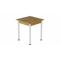 Стіл кухонний Ferrum-decor Агата 75x80x80 Білий ДСП Дуб Артизан 16мм (FRD-105675)