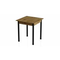 Стіл кухонний Ferrum-decor Агата 75x90x90 Чорний ДСП Дуб Артизан 16мм (FRD-105685)