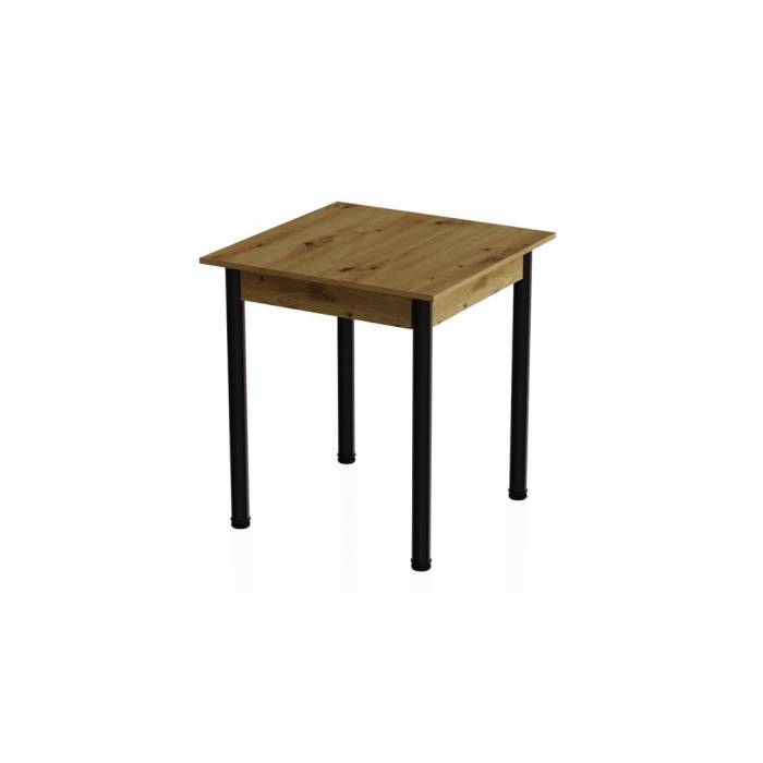 Стіл кухонний Ferrum-decor Агата 75x90x90 Чорний ДСП Дуб Артизан 16мм (FRD-105685)