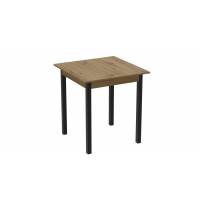 Стіл кухонний Ferrum-decor Дієго 75x80x80 Чорний ДСП Дуб Артизан 16мм (FRD-105715)