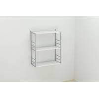 Книжкова полиця універсальна Ferrum-decor Стим 2 74x63x26 сірий ДСП Білий 16мм (FRD-104115)