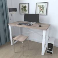Письмовий стіл Ferrum-decor Драйв 750x1200x600 Білий метал ДСП Дуб Сонома Трюфель 32 мм (FRD-103335)