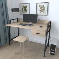 Письмовий стіл Ferrum-decor 750x1000x600 Чорний метал ДСП Дуб Сонома 32 мм (FRD-103425)