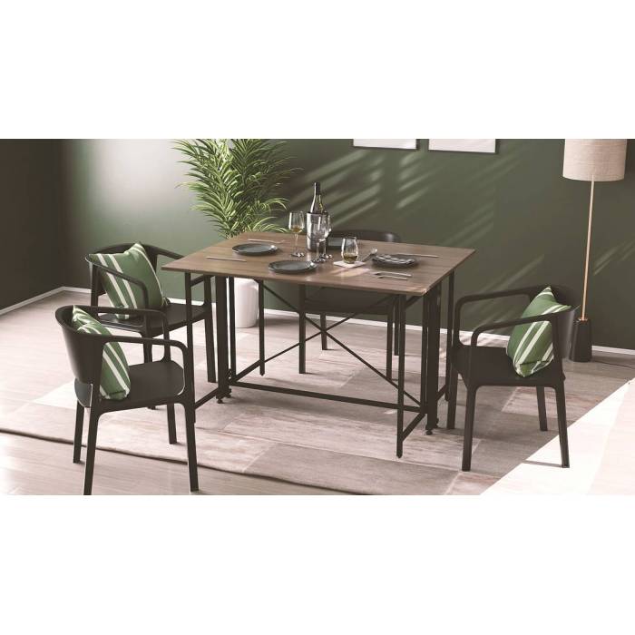 Стол-книга трансформер Орион 3 Ferrum-decor 750x1150x880 Черный металл ДСП Дуб Сонома Трюфель 16 мм (FRD-105085)
