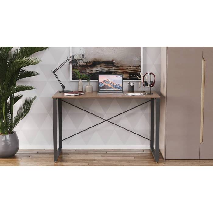 Письмовий стіл Ferrum-decor Серії Коннект 75x120x600 чорний ДСП Дуб Сонома Трюфель 16мм (FRD-104205)
