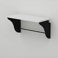 Полиця настінна Ferrum-decor Комфі 260x500x240 метал Чорний ДСП Білий 16 мм (FRD-102716)