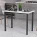 Стол универсальный Knap Ferrum-decor 750x1200x600 Черный металл ДСП Белый 16 мм (FRD-106346)