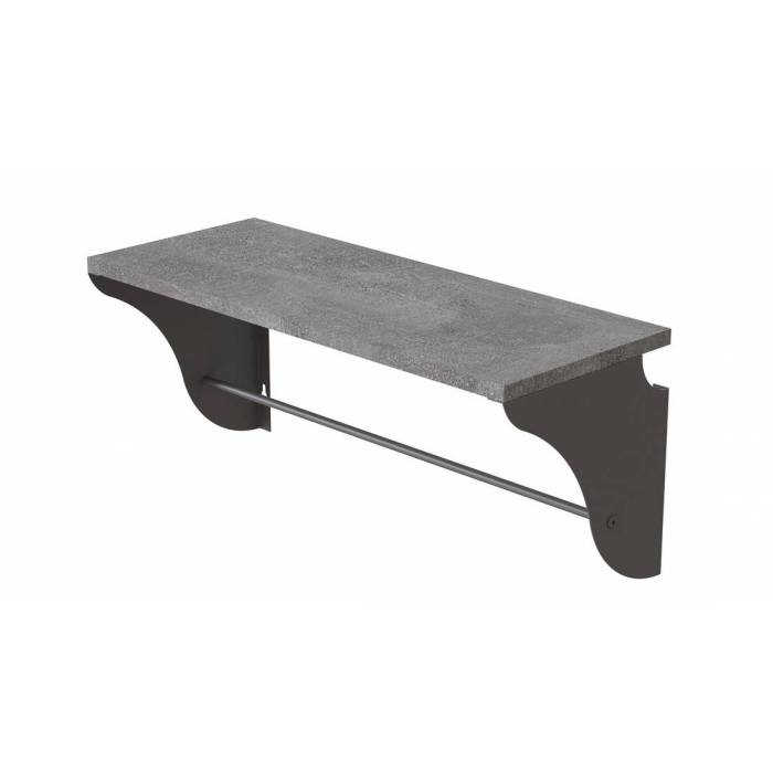 Полиця настінна Ferrum-decor Комфі 260x500x240 метал Сірий ДСП Бетон 16 мм (FRD-102736)
