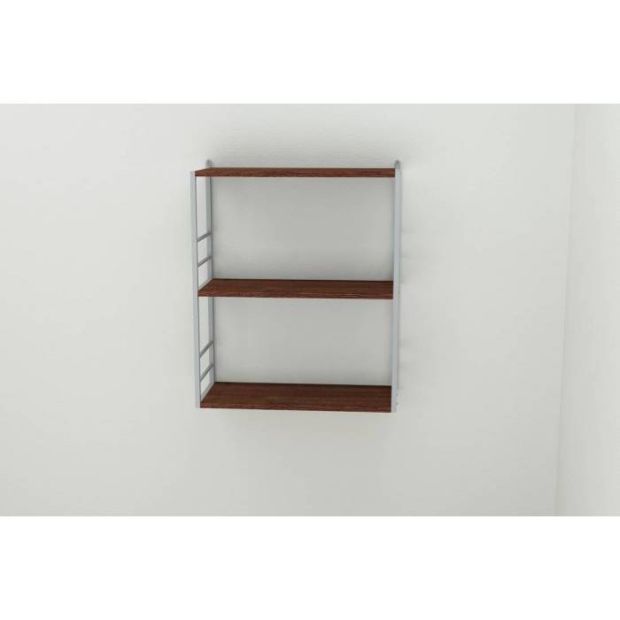 Книжная полка универсальная Ferrum-decor Стим 2 74x63x26 серый ДСП Венге 16мм (FRD-106176)