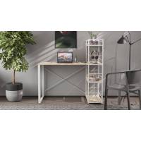 Письмовий стіл Ferrum-decor Серії Конект з етажеркою 75x120x60 білий ДСП Дуб Артизан 16мм (FRD-104226)