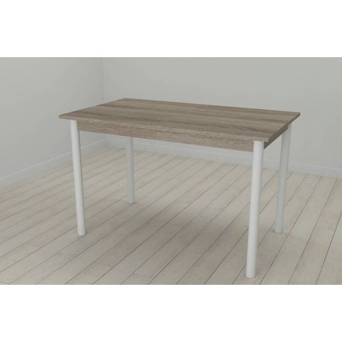 Стіл кухонний Ferrum-decor Беніта 75x120x80 Білий ДСП Сонома Трюфель 16мм (FRD-106286)