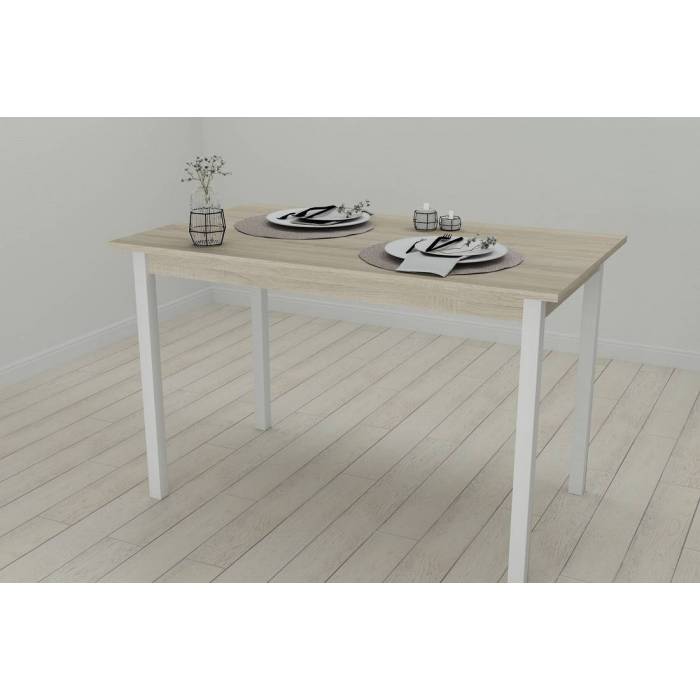 Кухонний стіл Ferrum-decor Маріо 75x120x70 Білий ДСП Сонома 16мм (FRD-106326)