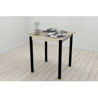 Кухонний стіл Ferrum-decor Агата 75x70x70 Чорний ДСП Сонома 16мм (FRD-106246)